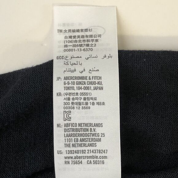 Abercrombie & Fitch Soft A&F Cozy Tie Waist Black Cropped Top Size XS - Picture 10 of 16